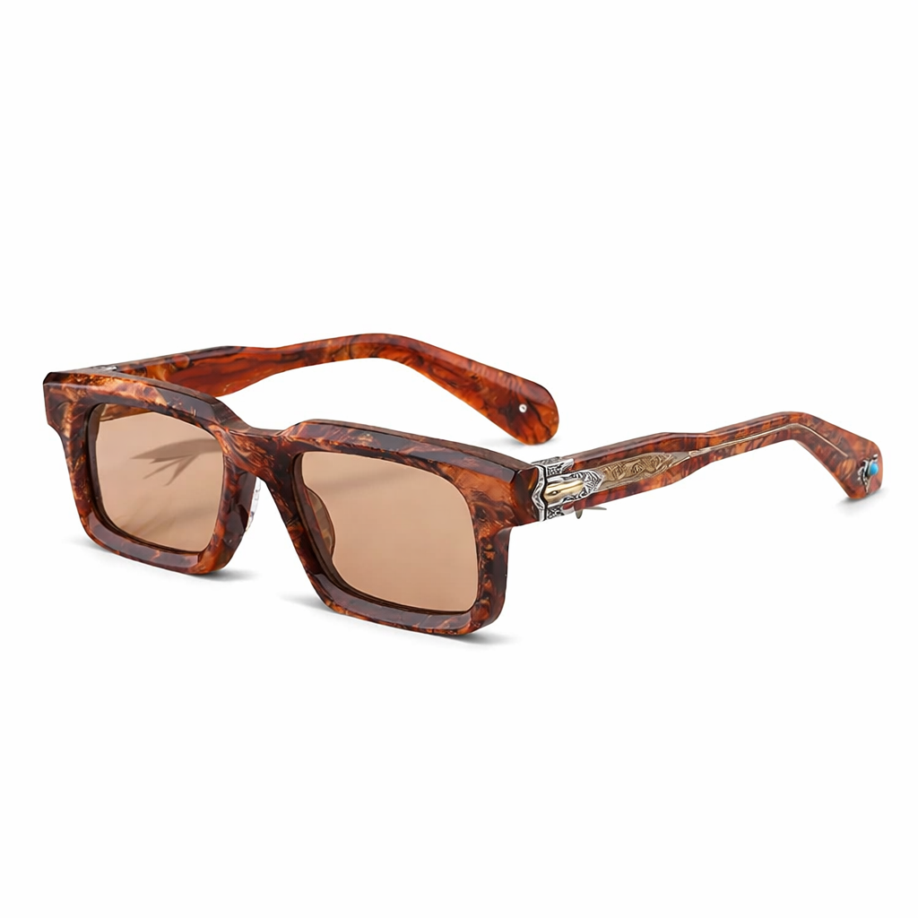 KOTO Japan style handmade square sunglasses classical designer with case
