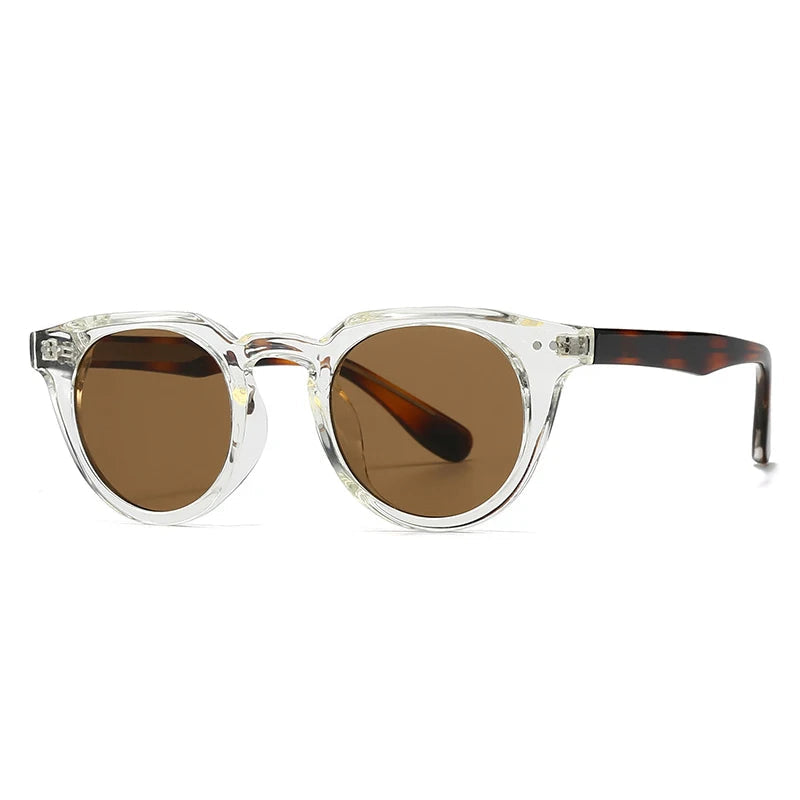 LUNE luxury round rivet sunglasses UV400 polarized retro premium women men