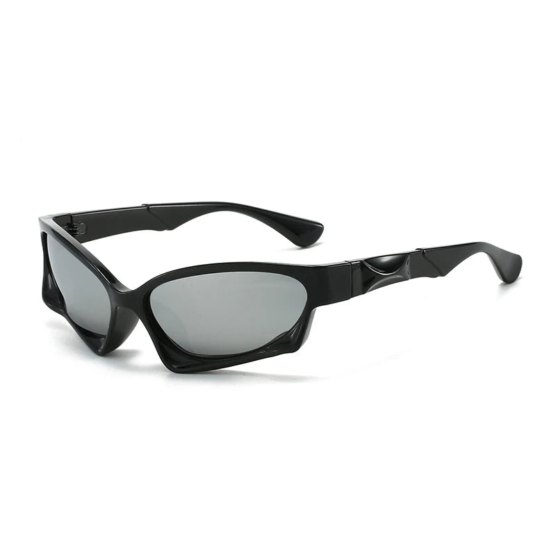 NOVA X — Futuristic Wraparound Sport UV400 Sunglasses in White
