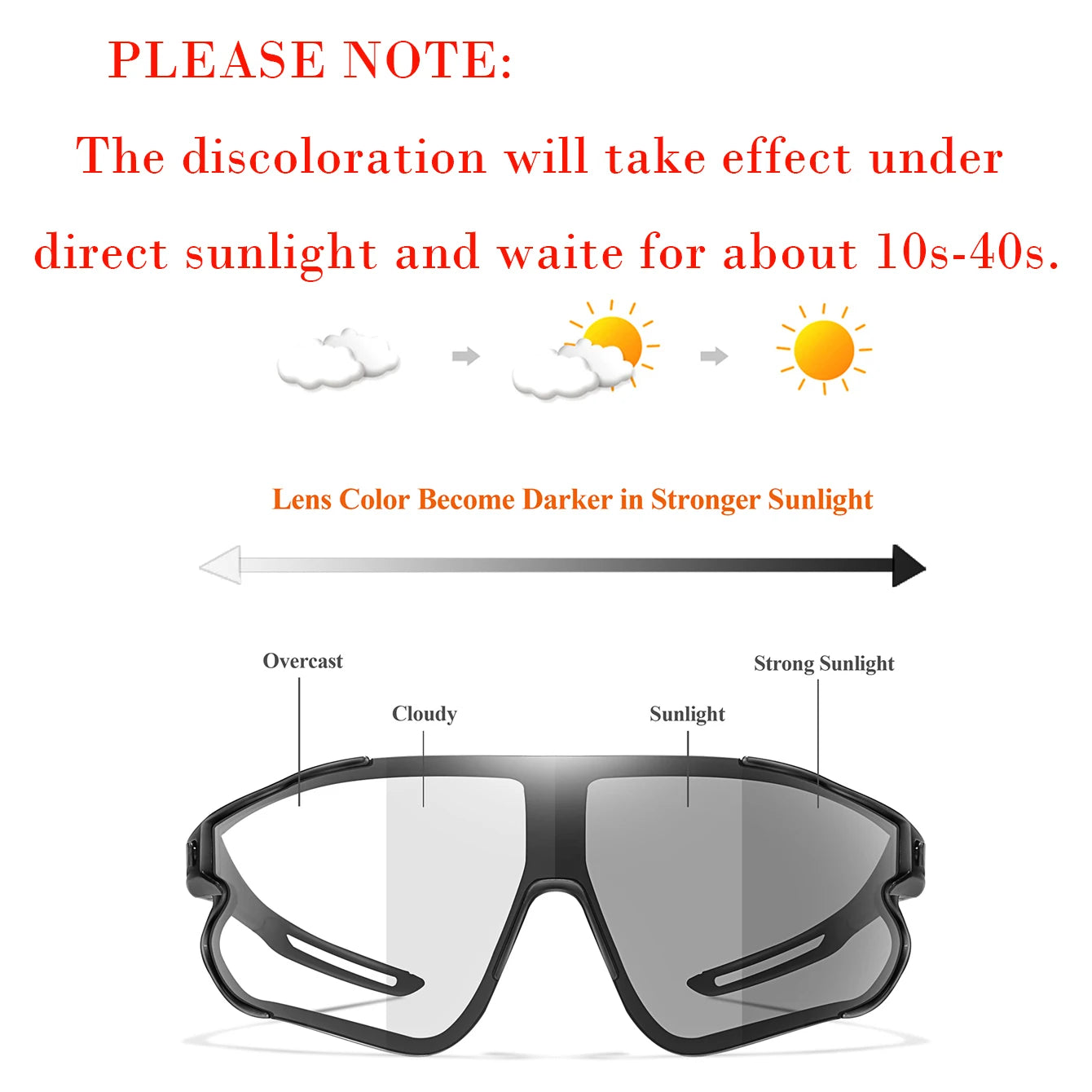 VELO — Photochromic Sports Shield UV400 Sunglasses