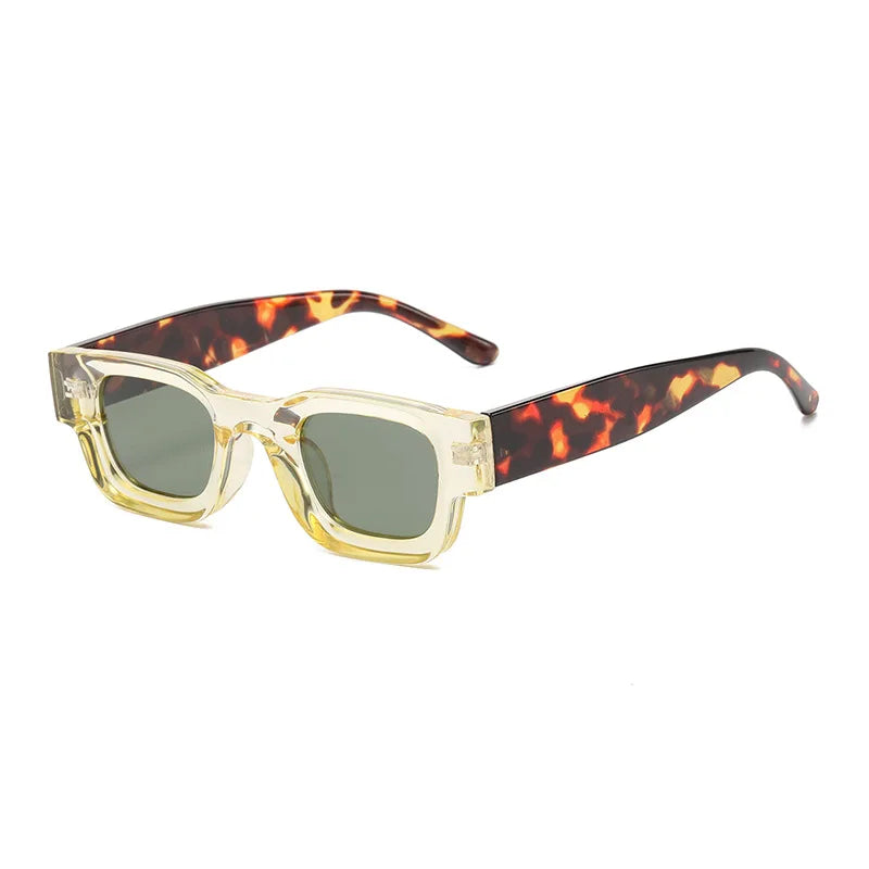 GROVE — Two-Tone Square UV400 Sunglasses in Yellow & Tortoiseshell