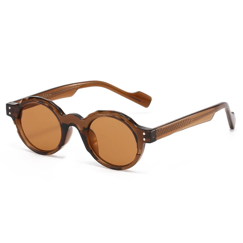 SPOT — Retro Round Rivet Double-Color UV400 Polarized Sunglasses