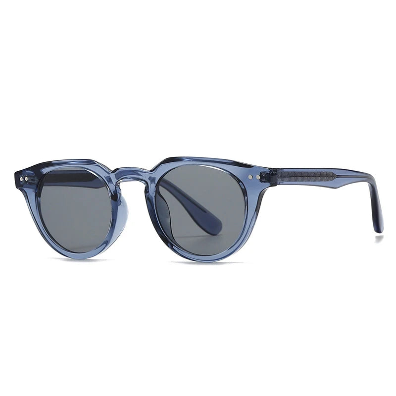 Sunglasses with a tortoiseshell frame on a white background