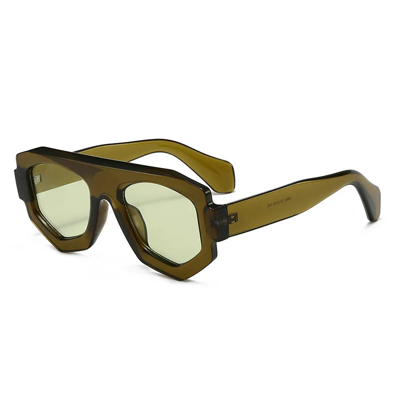 FLUX — Irregular Square Candy Color UV400 Gradient Sunglasses