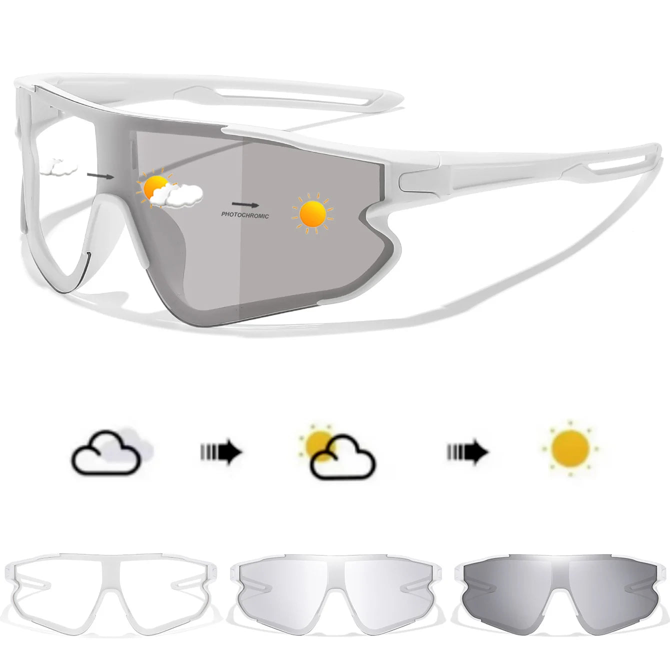 VELO — Photochromic Sports Shield UV400 Sunglasses