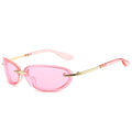 WARP — Futuristic Rimless Wrap-Around UV400 Sunglasses
