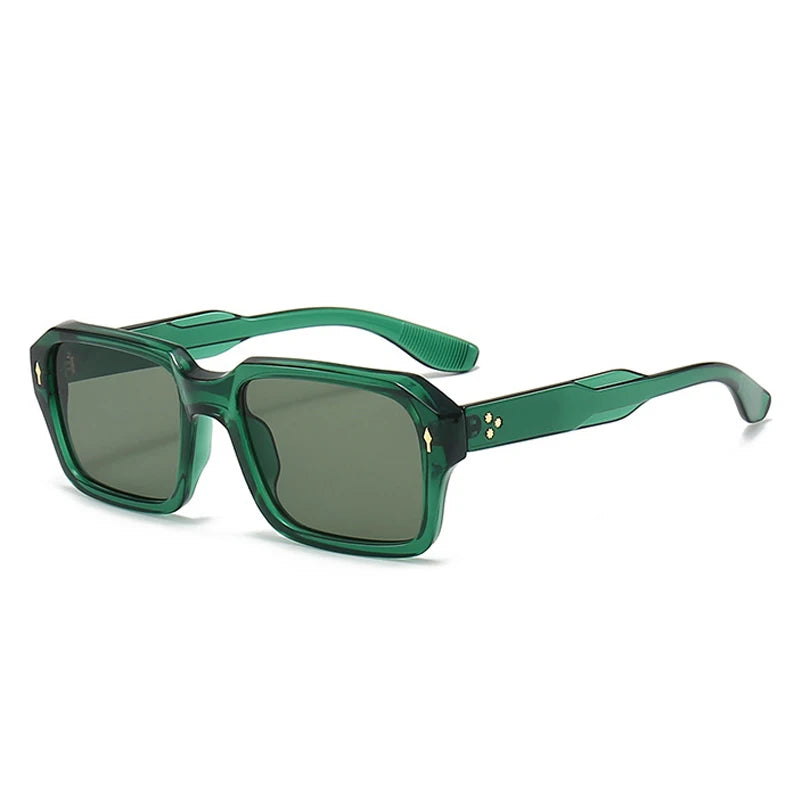 ARE square rivet sunglasses ocean gradient UV400 polarized women men