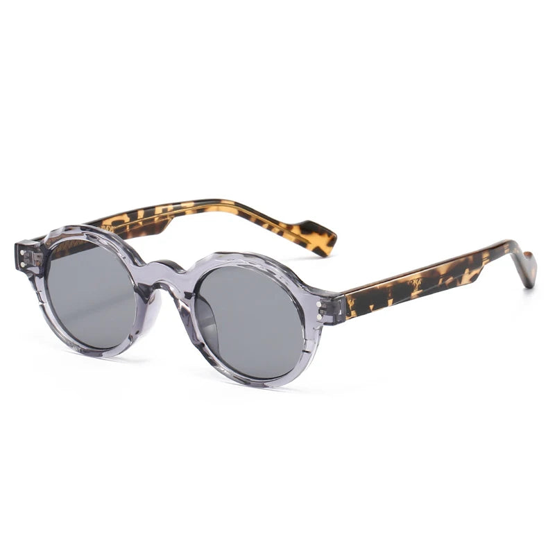 SPOT — Retro Round Rivet Double-Color UV400 Polarized Sunglasses