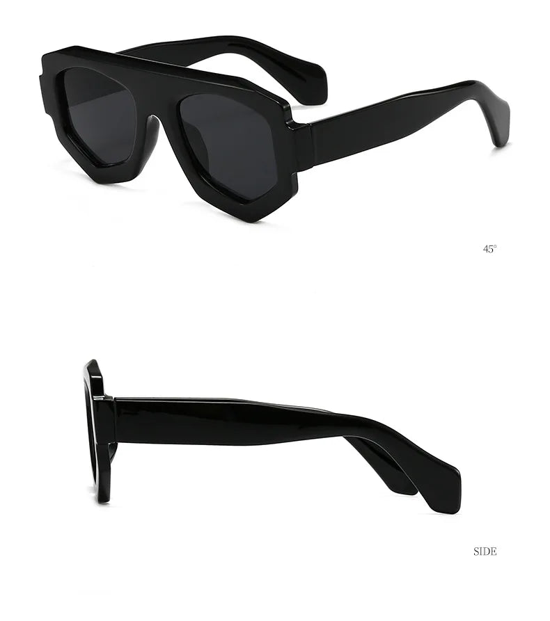 FLUX — Irregular Square Candy Color UV400 Gradient Sunglasses