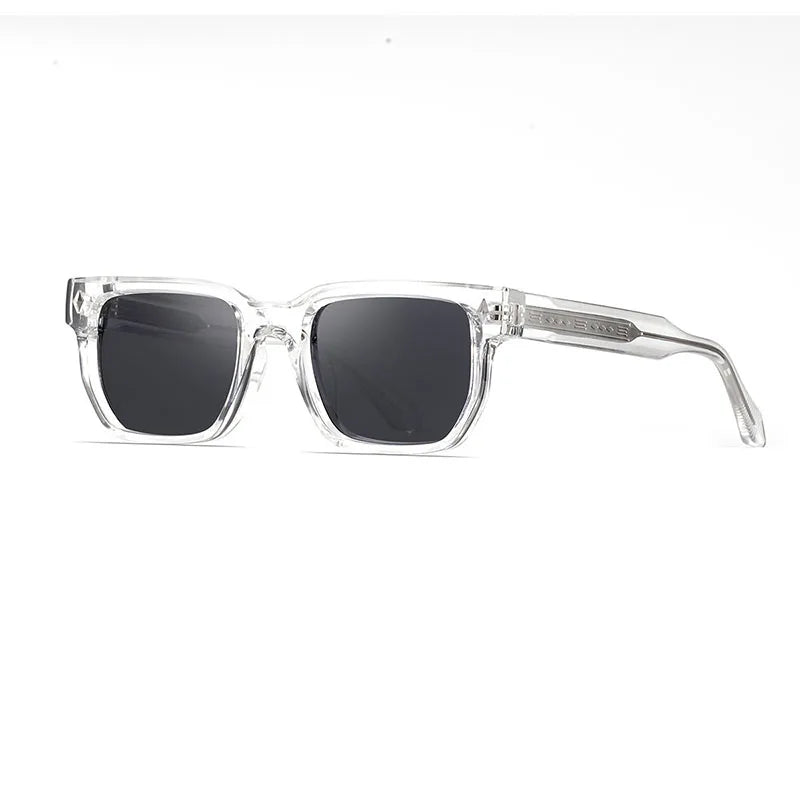 BOLT — Retro Rectangle Rivet UV400 Polarized Sunglasses