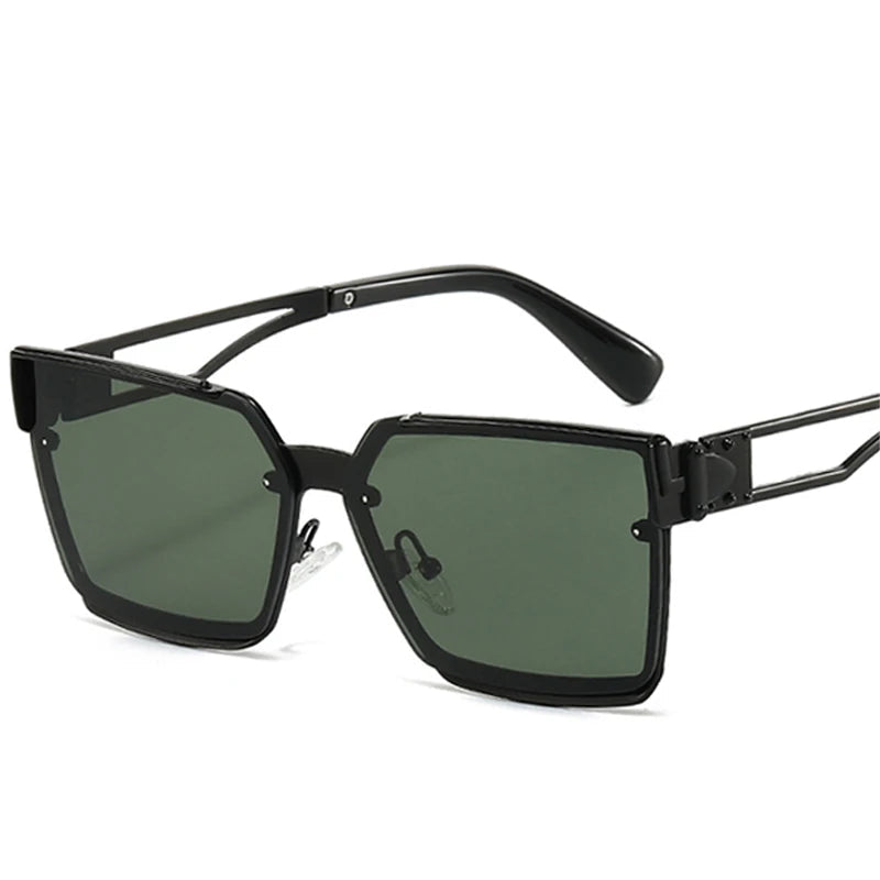 LUXE fashion square punk gradient sunglasses UV400 polarized luxury retro