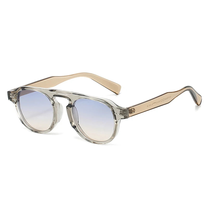APEX rivet square sunglasses gradient lens side angle