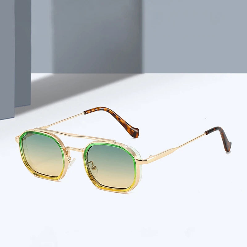 Sunset Society TWIN double bridge square sunglasses front view