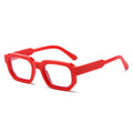 PRISM blue frame polygon glasses side angle detail