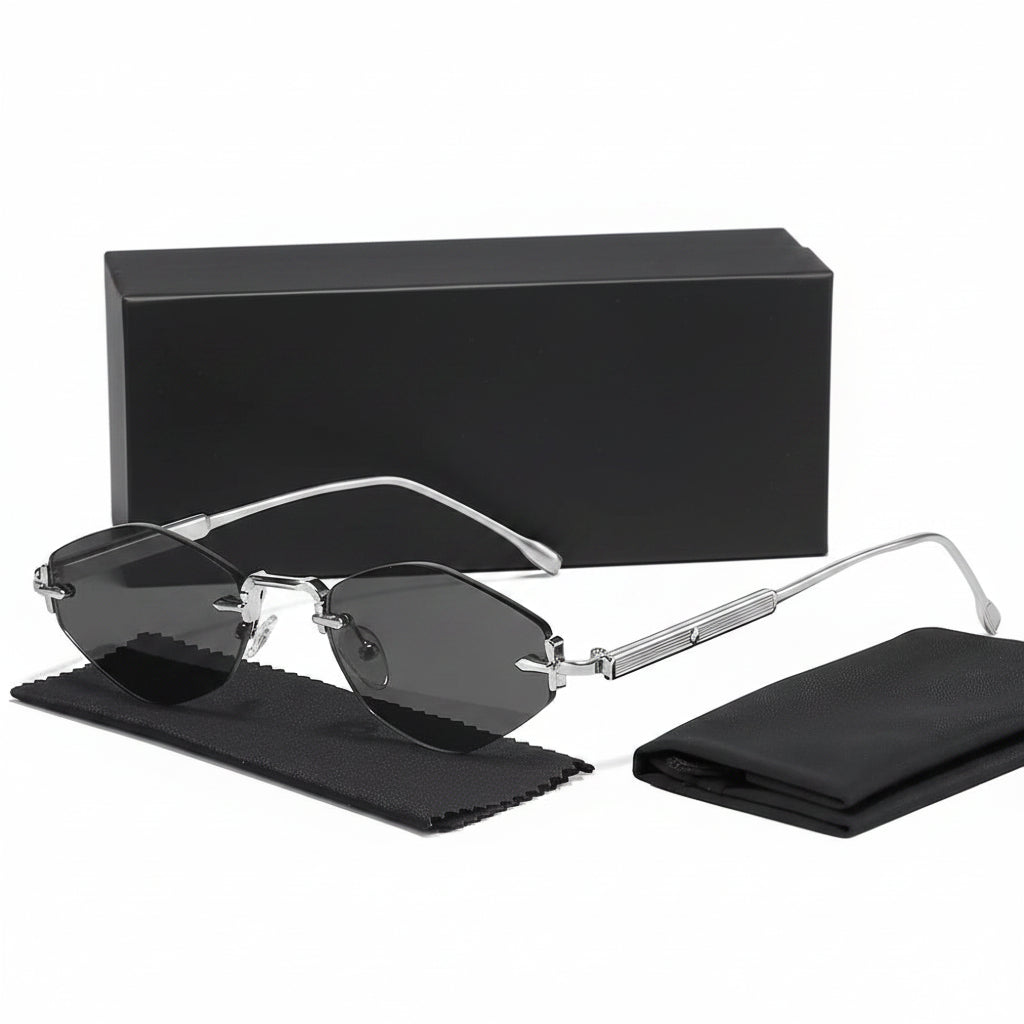 Sunglasses with Caterside branding on a white background