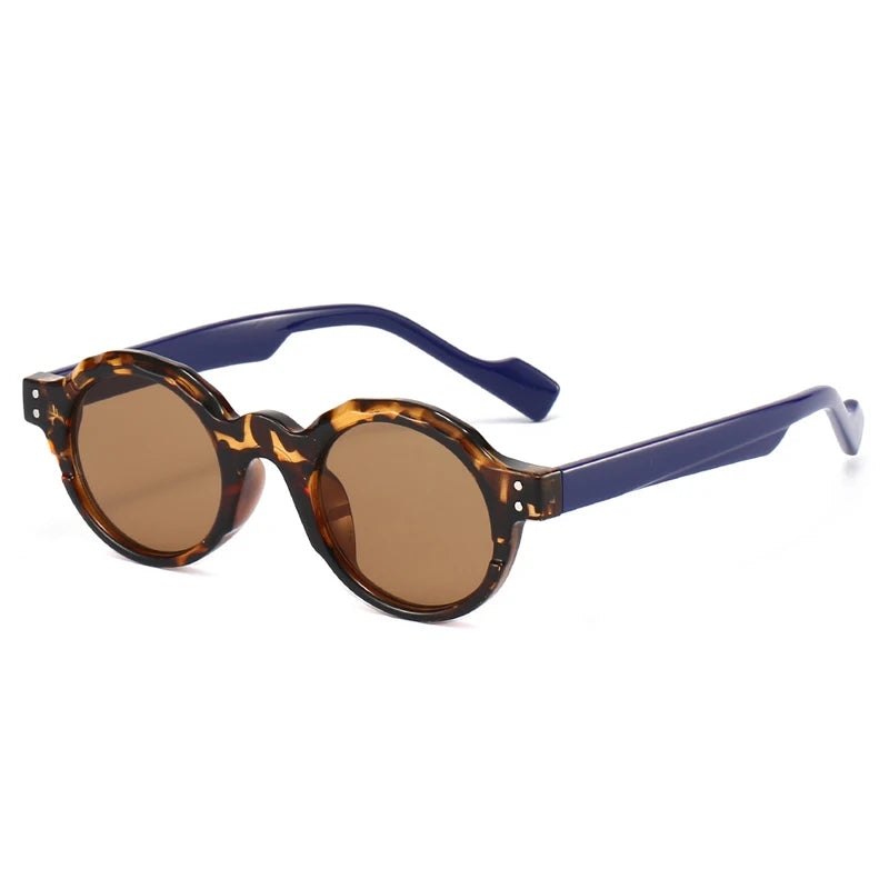 SPOT — Retro Round Rivet Double-Color UV400 Polarized Sunglasses