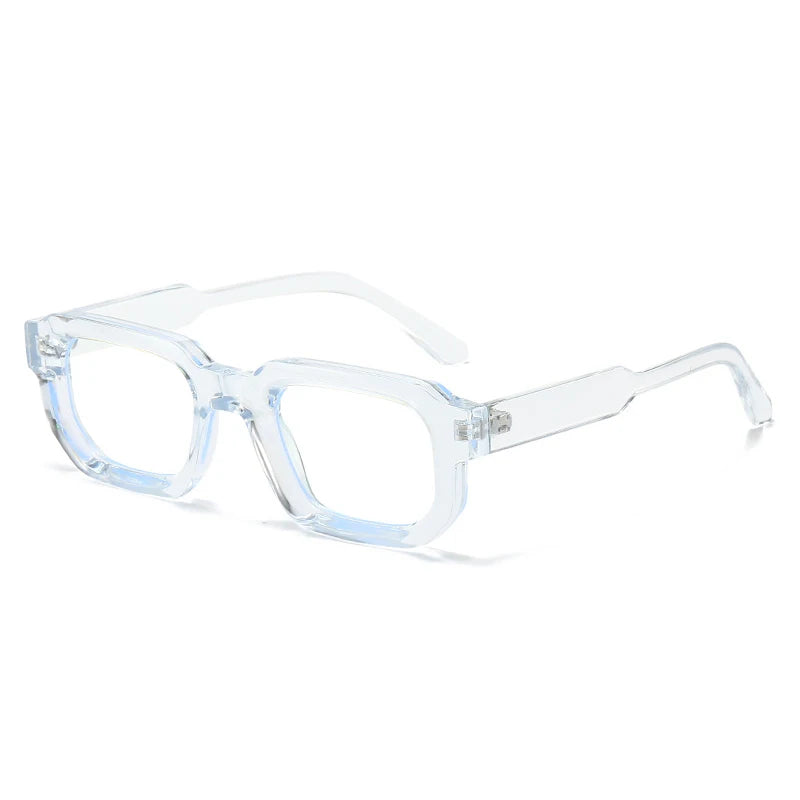 PRISM polygon square blue light glasses clear lens red frame women men