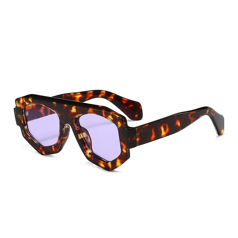 FLUX — Irregular Square Candy Color UV400 Gradient Sunglasses