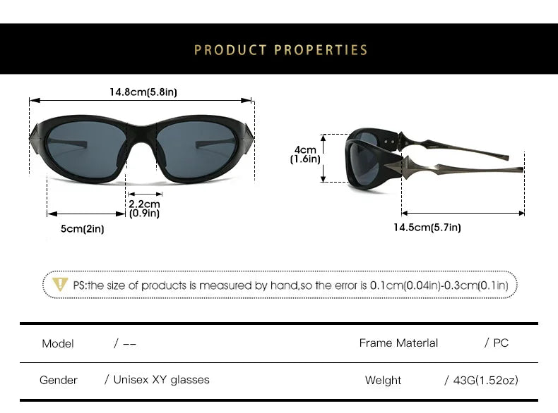 STAR — Y2K Alloy Star-Leg Mirror Pilot UV400 Sunglasses