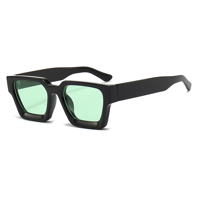 NOVA square sunglasses side angle view metal frame detail