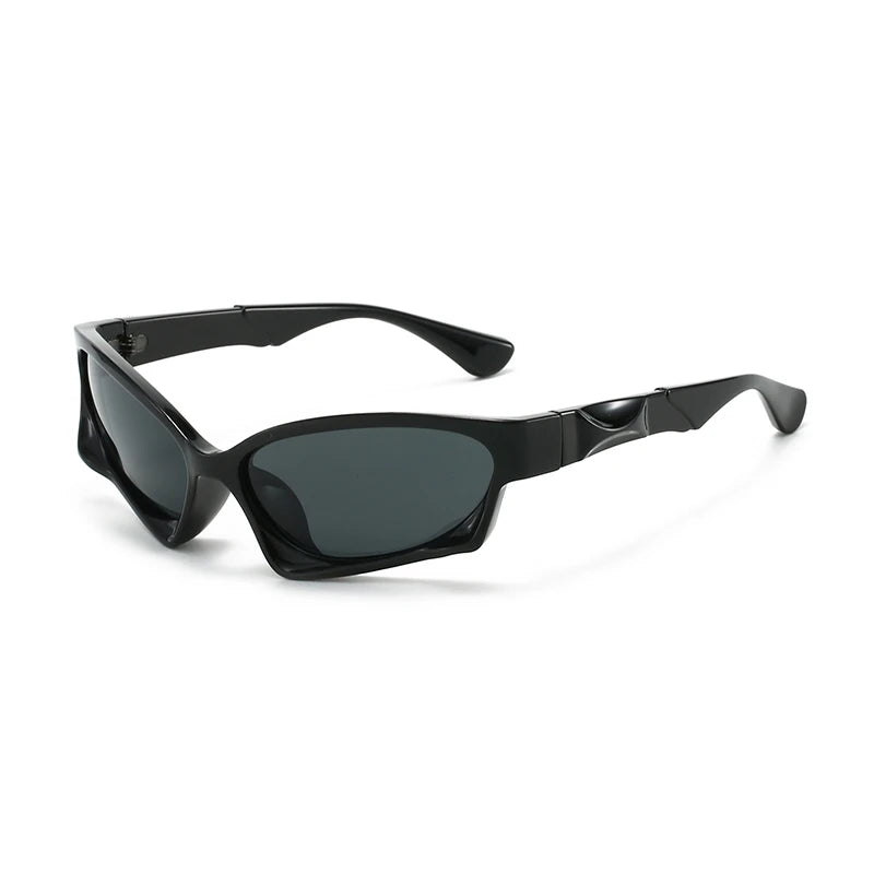 NOVA X — Futuristic Wraparound Sport UV400 Sunglasses in White