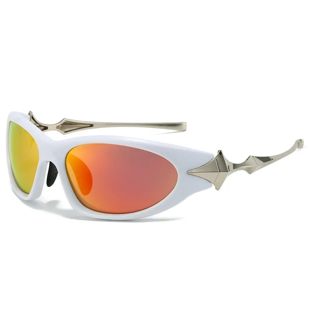 STAR — Y2K Alloy Star-Leg Mirror Pilot UV400 Sunglasses