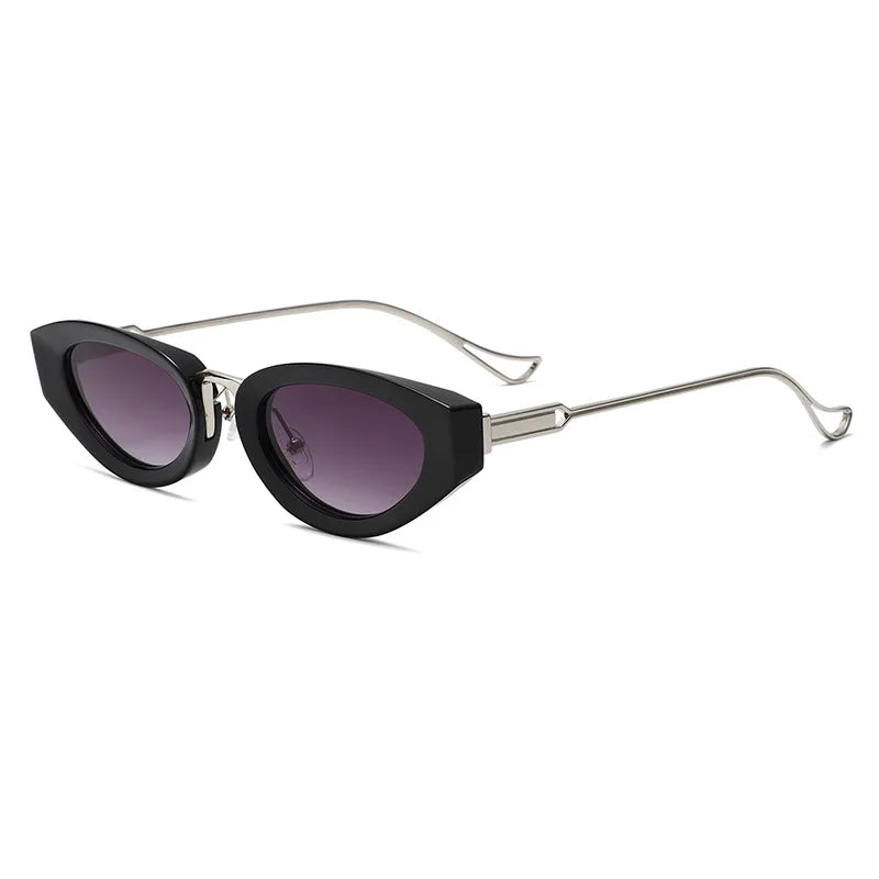 SOLEIL — Cat Eye Acetate UV400 Sunglasses with Gold Temples