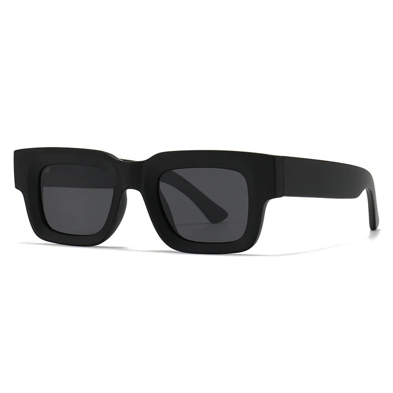 EDEN — Thick Square Acetate UV400 Sunglasses in Sage & Brown