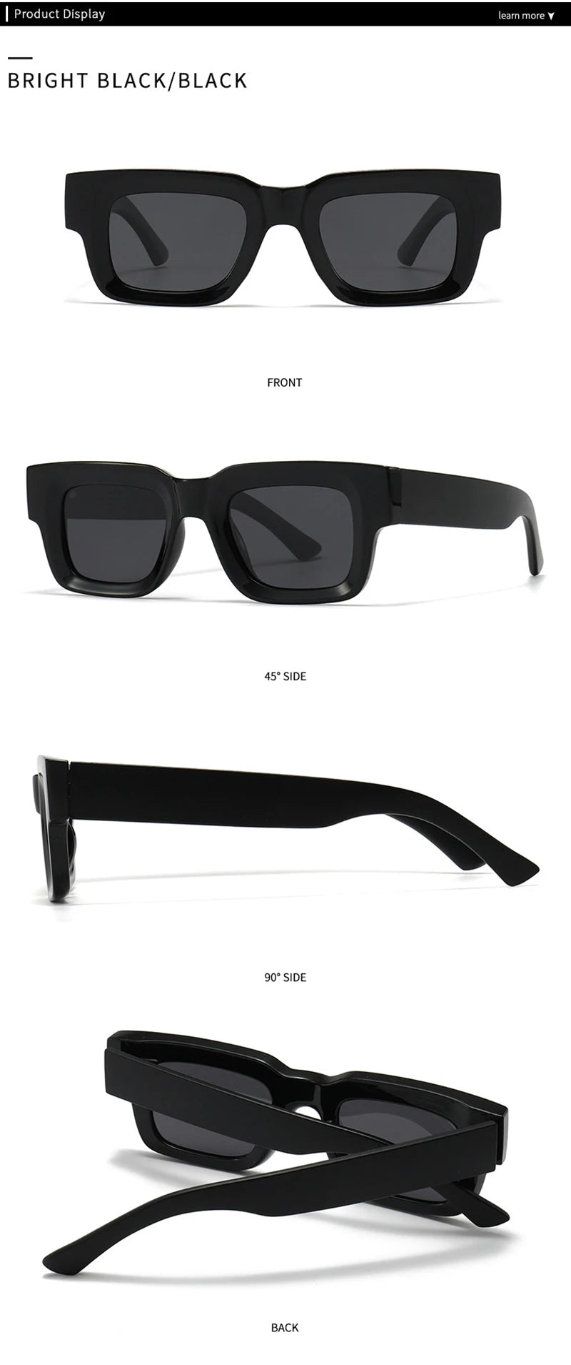 EDEN — Thick Square Acetate UV400 Sunglasses in Sage & Brown