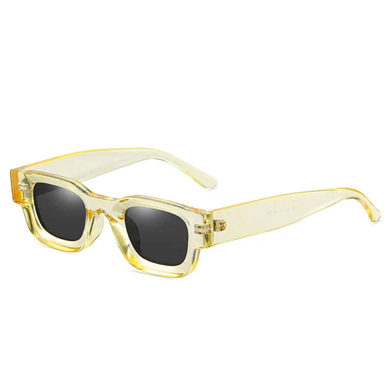 GROVE — Two-Tone Square UV400 Sunglasses in Yellow & Tortoiseshell