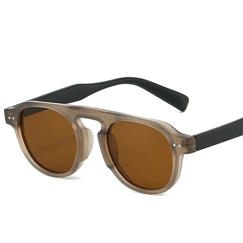 APEX retro square TR90 rivet sunglasses UV400 polarized gradient punk