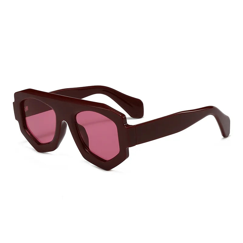 FLUX — Irregular Square Candy Color UV400 Gradient Sunglasses