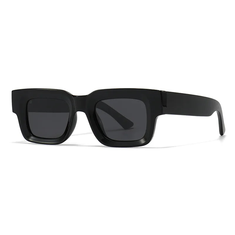 EDEN — Thick Square Acetate UV400 Sunglasses in Sage & Brown