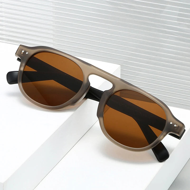 APEX retro square TR90 rivet sunglasses UV400 polarized gradient punk