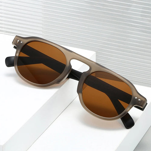 APEX retro square TR90 rivet sunglasses UV400 polarized gradient punk