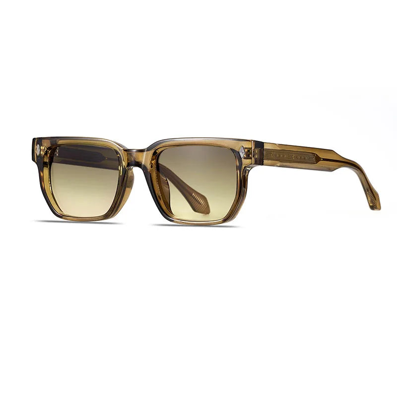 BOLT — Retro Rectangle Rivet UV400 Polarized Sunglasses