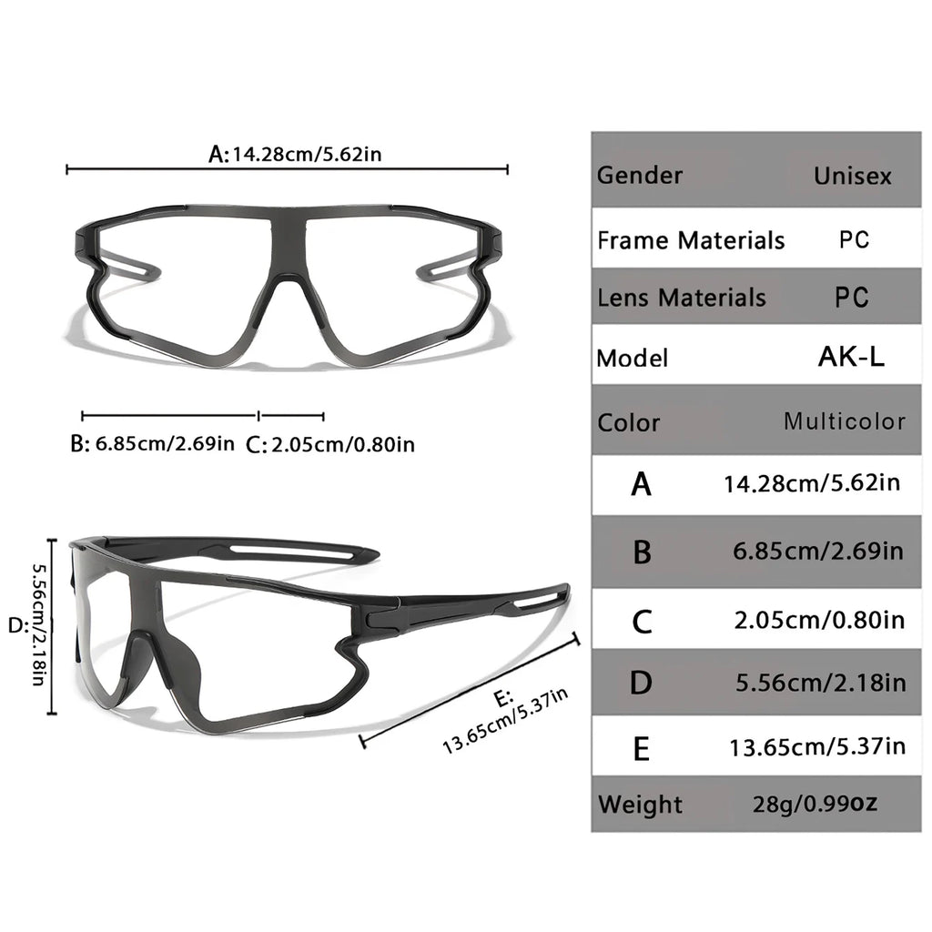 VELO — Photochromic Sports Shield UV400 Sunglasses