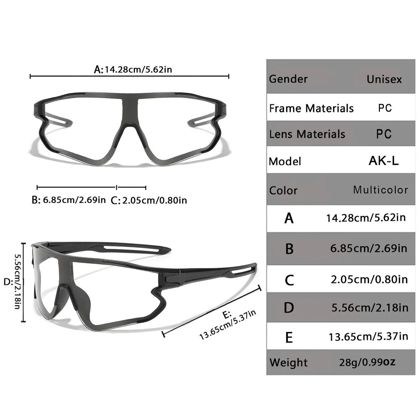 VELO — Photochromic Sports Shield UV400 Sunglasses