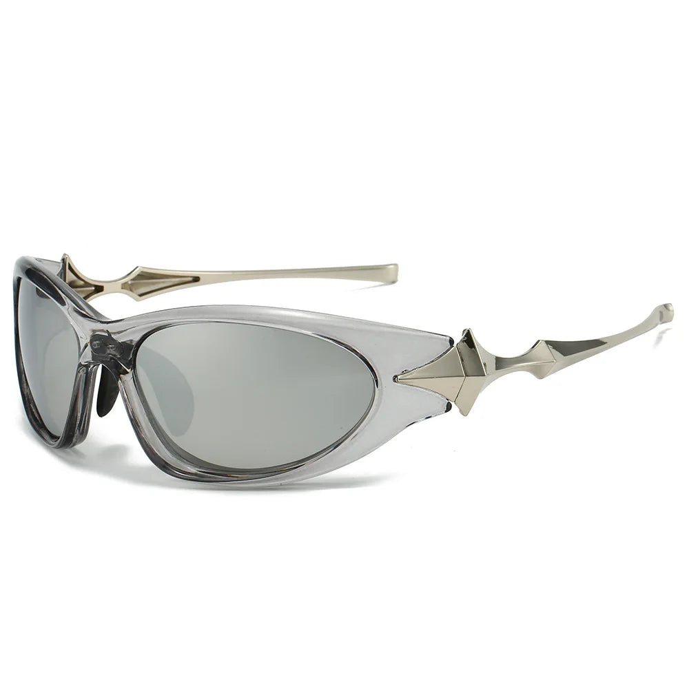 STAR — Y2K Alloy Star-Leg Mirror Pilot UV400 Sunglasses